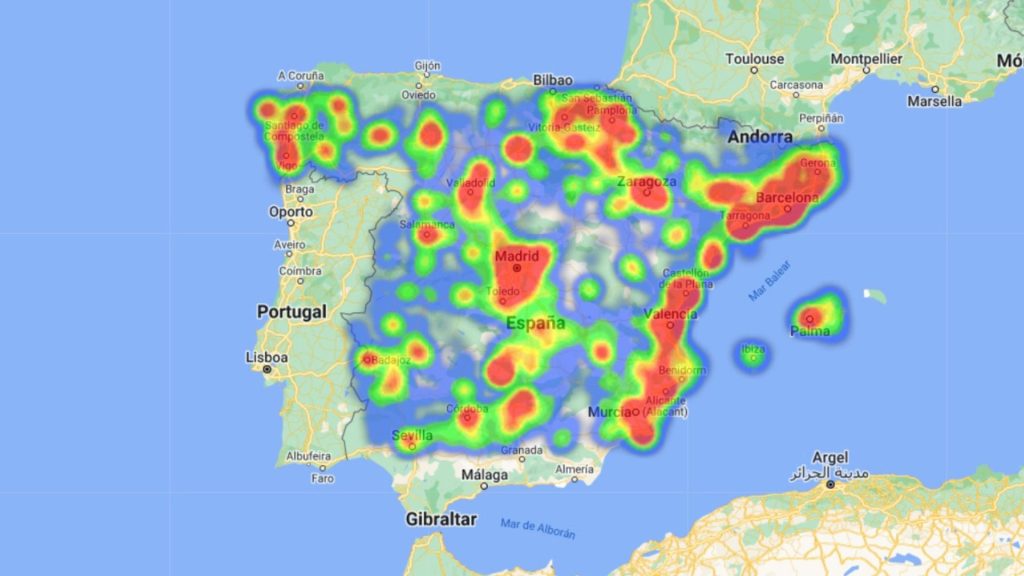 El mapa de calor de IDAE es una buena herramienta para lograr una calefacción y refrigeración eficiente