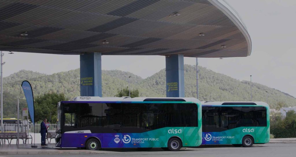Alsa autobuses eléctricos en Ibiza