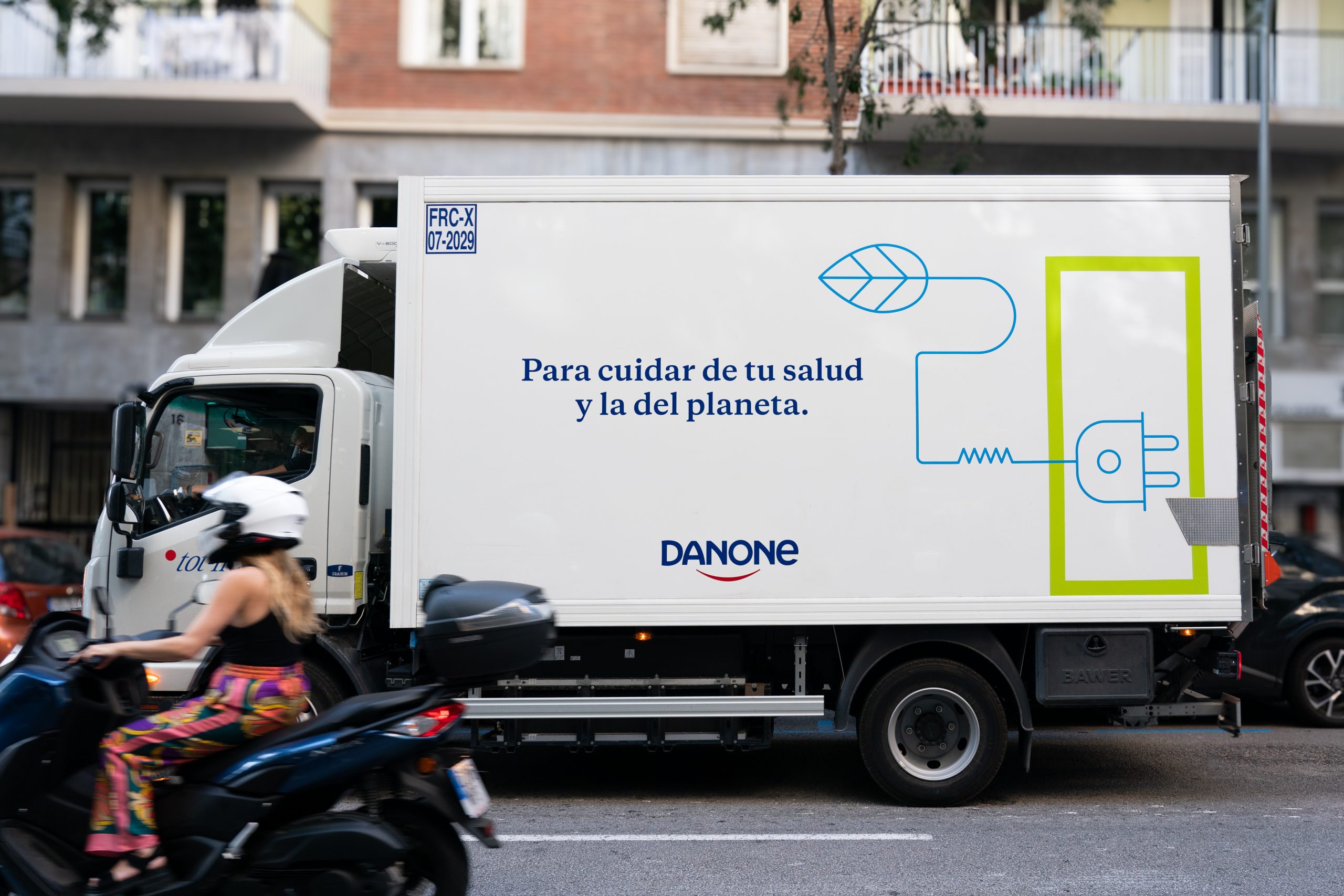 Danone ya tiene sus primeros camiones 100% eléctricos